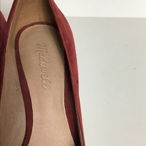 Madewell Women Shoes Sz. 7 Red Ankle strap heels Sexy Boho Y2k Workwear - Picture 7 of 10